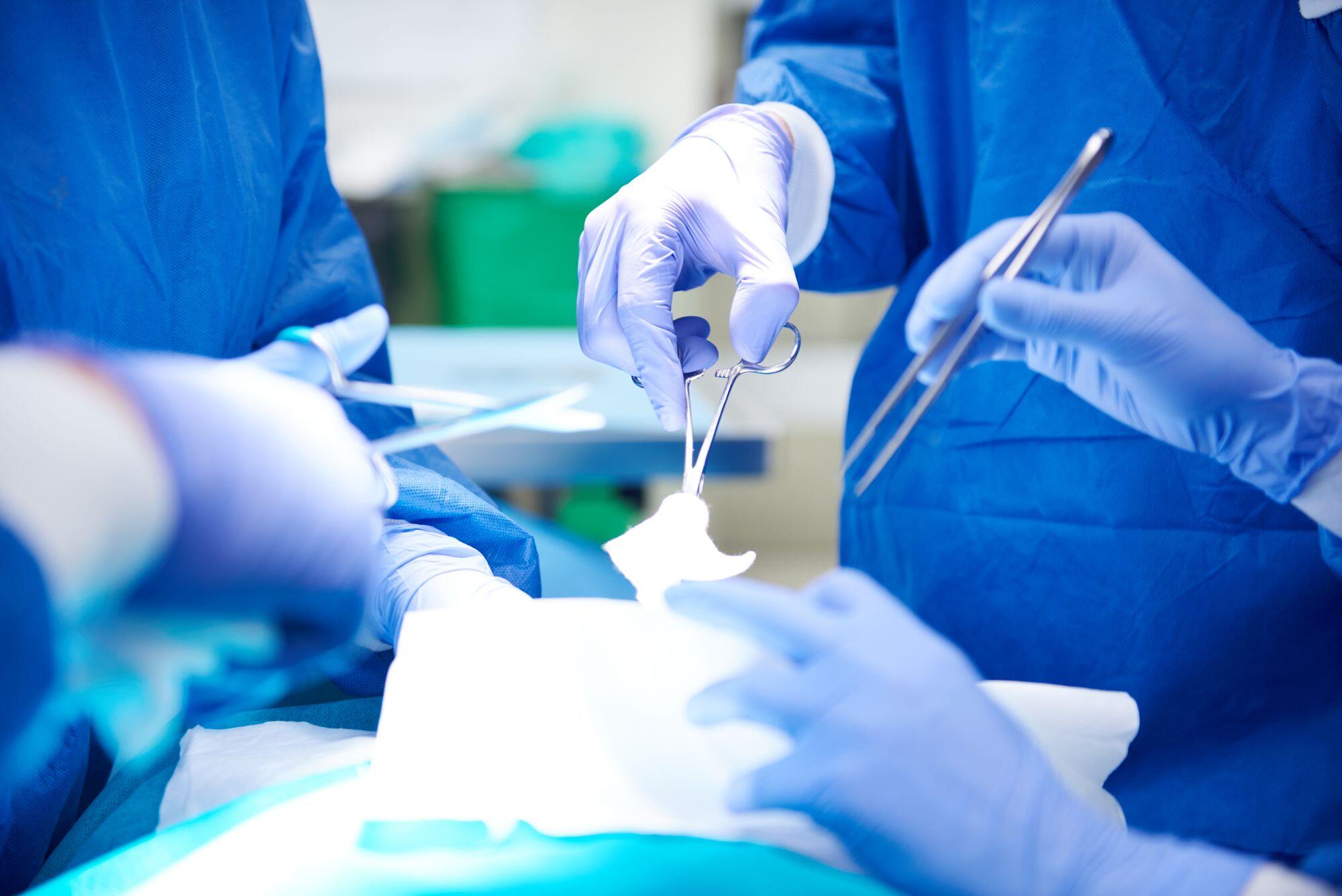 Surgical equipment used during the operation